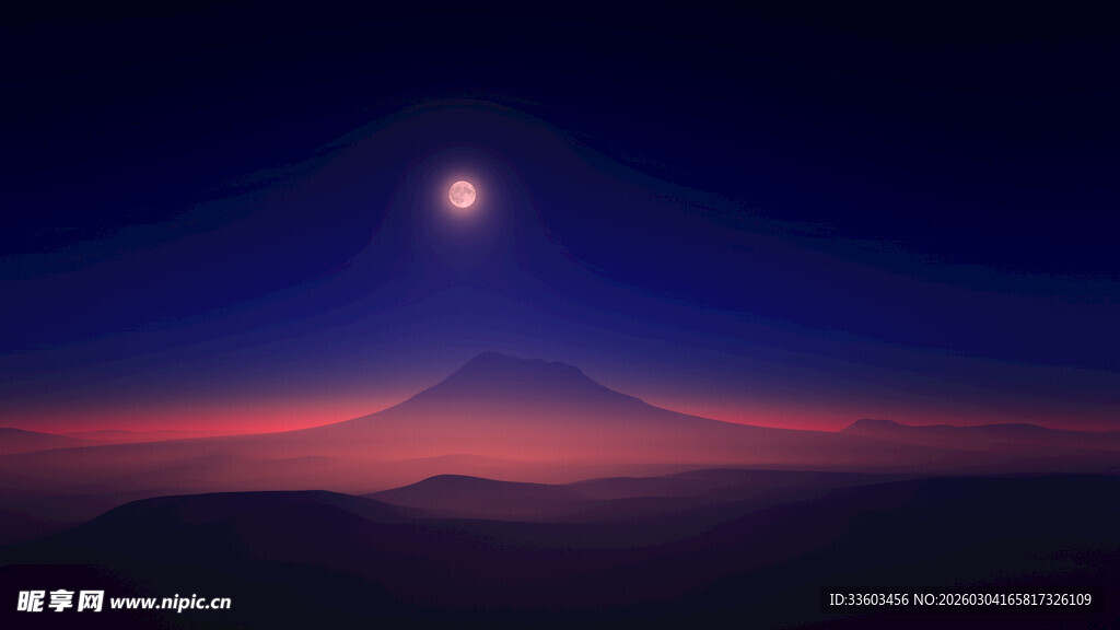 夜幕下的神秘星空景象