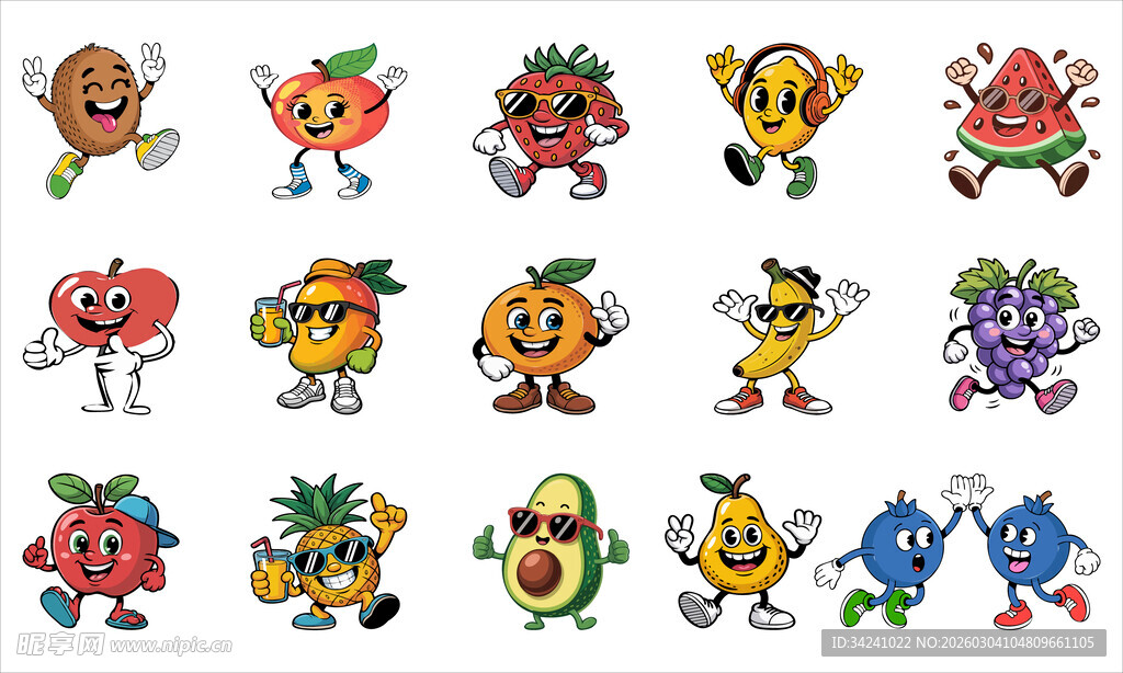卡通水果图案