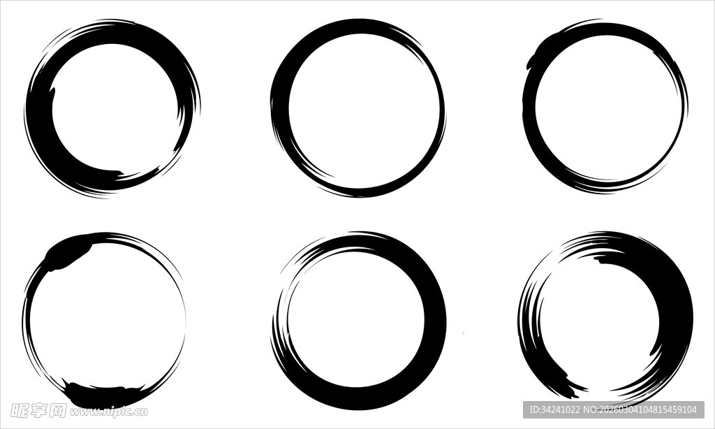 水墨圆环