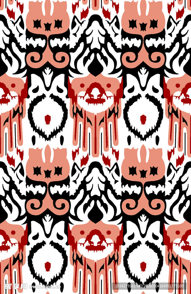 民族风几何流苏图案