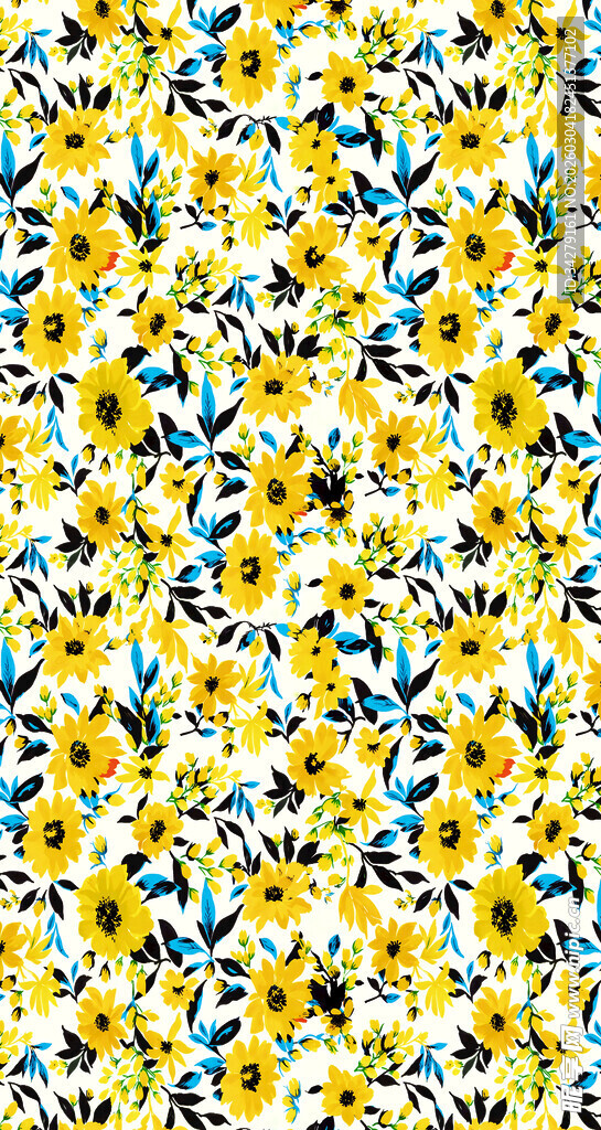 向日葵花卉图案设计素材