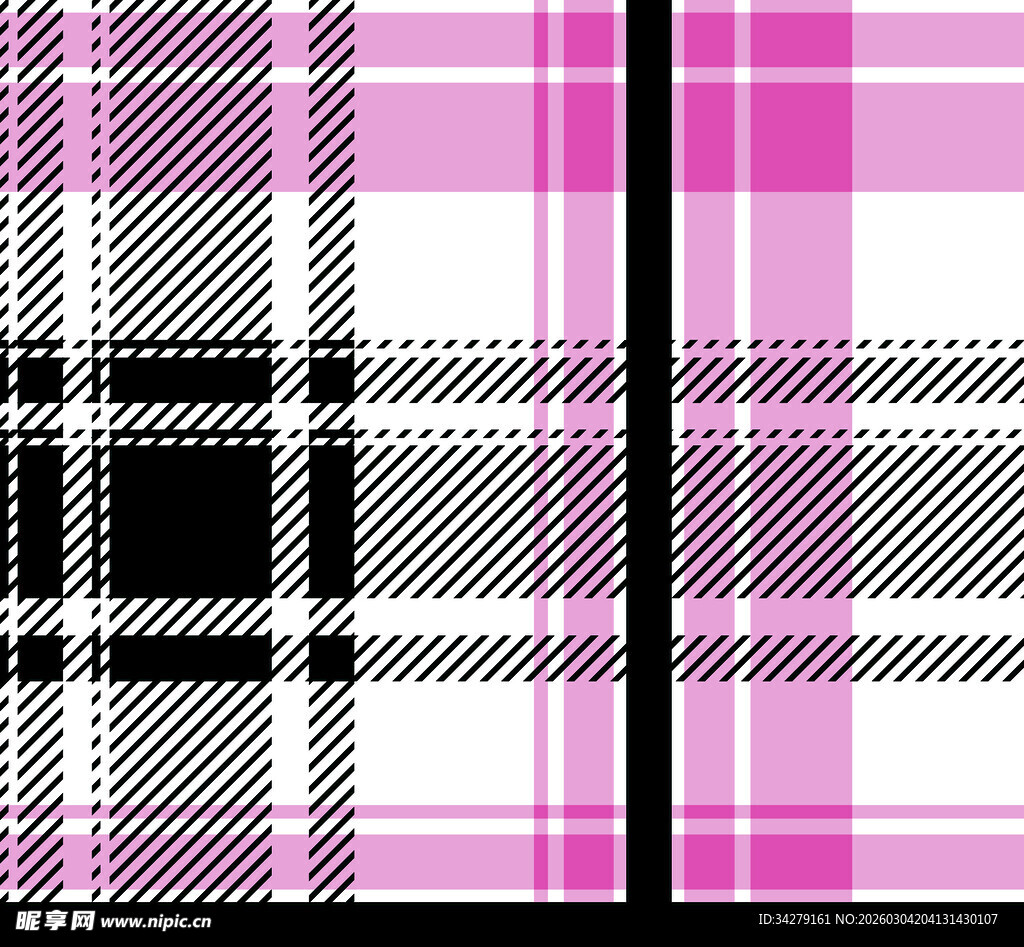 粉色格子图案设计素材