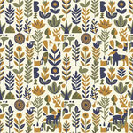 几何风格动植物图案纹理