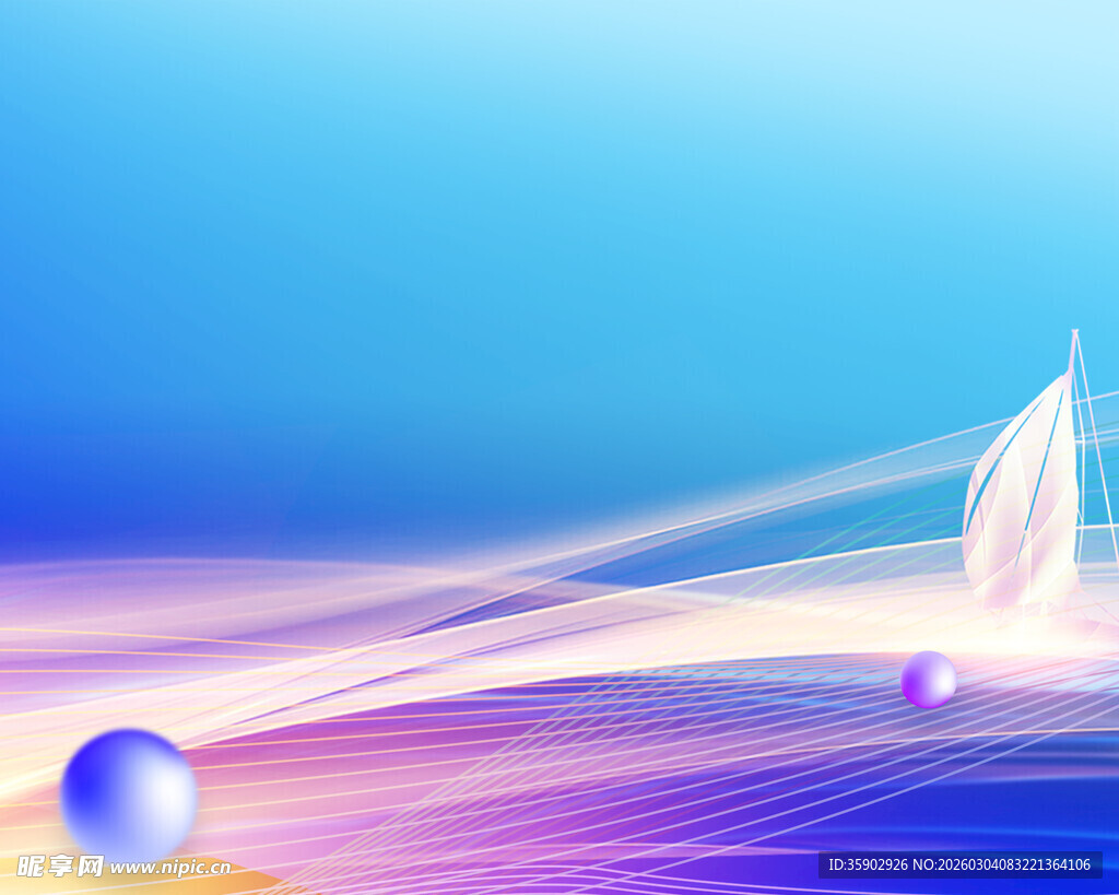 梦幻渐变背景中的奇幻元素