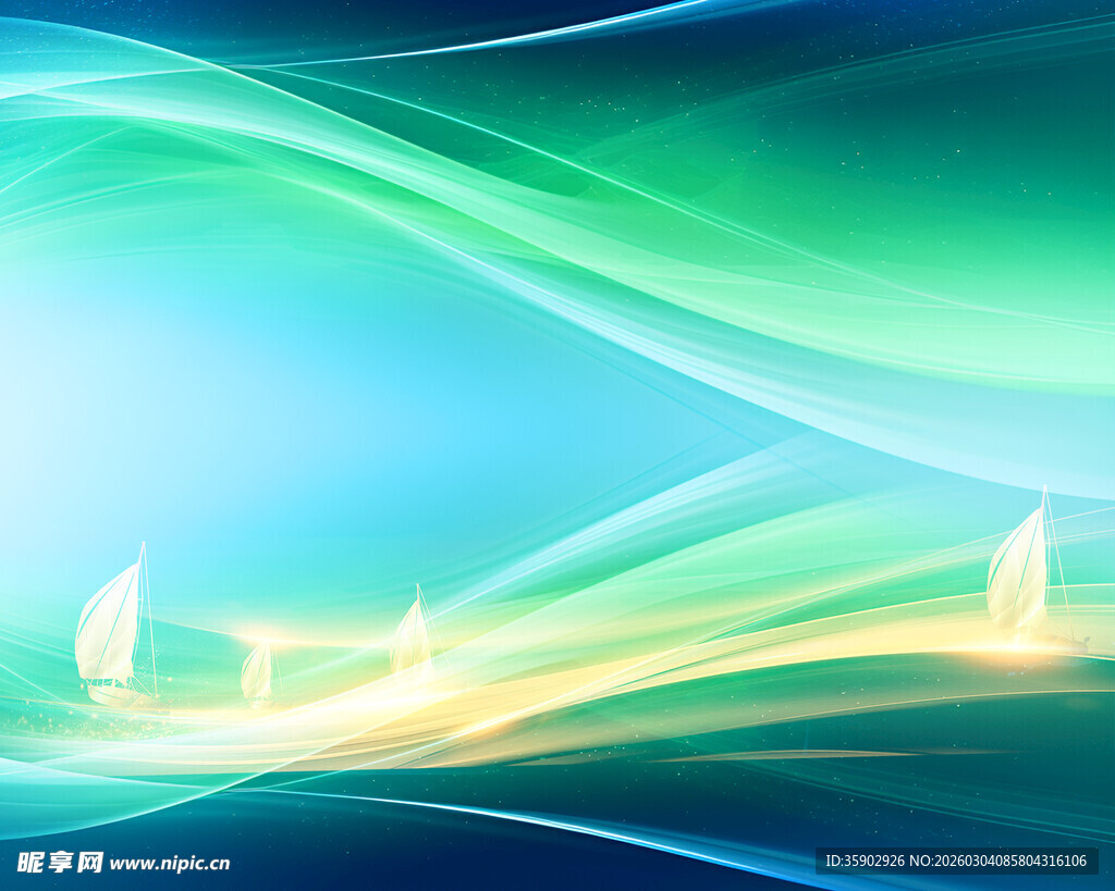 梦幻渐变海浪背景图