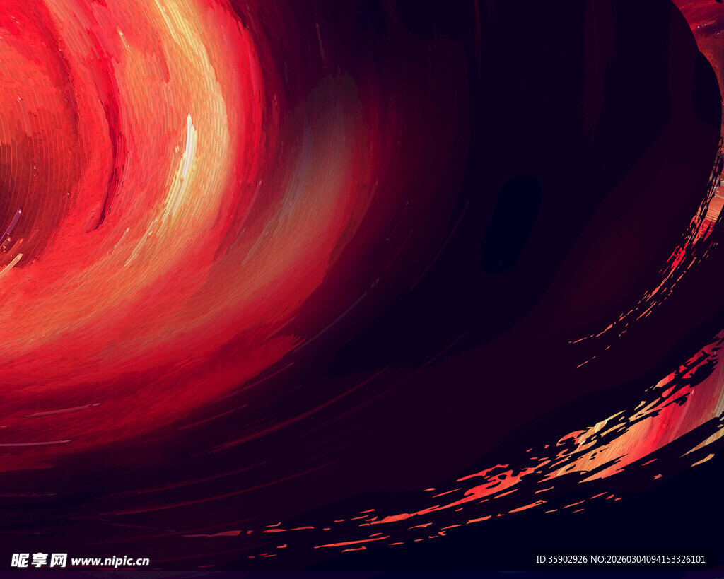 红色梦幻漩涡抽象背景图