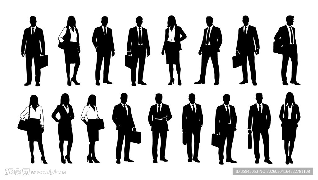 商务人士剪影