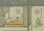 古代女子室内劳作场景
