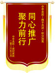同心推广聚力前行锦旗