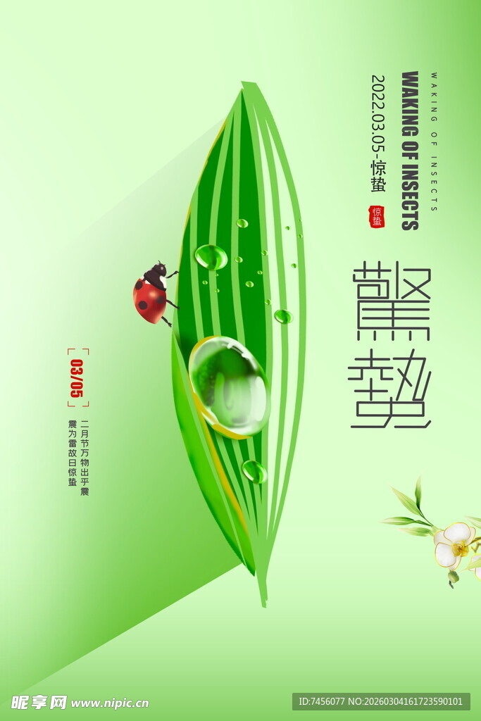 惊蛰海报设计模板 