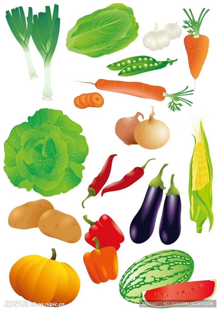 多样新鲜蔬菜大集合
