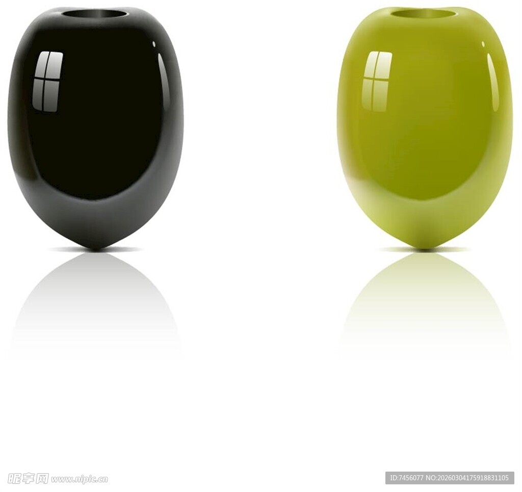 黑绿双色陶瓷花瓶展示