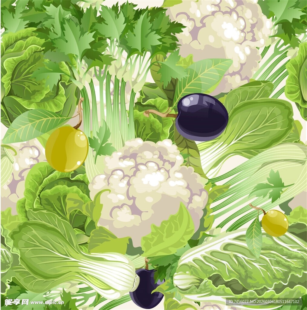 多彩蔬菜插画