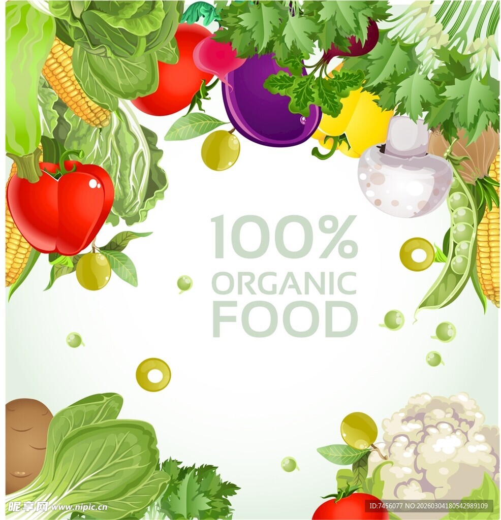 100有机食品宣传图