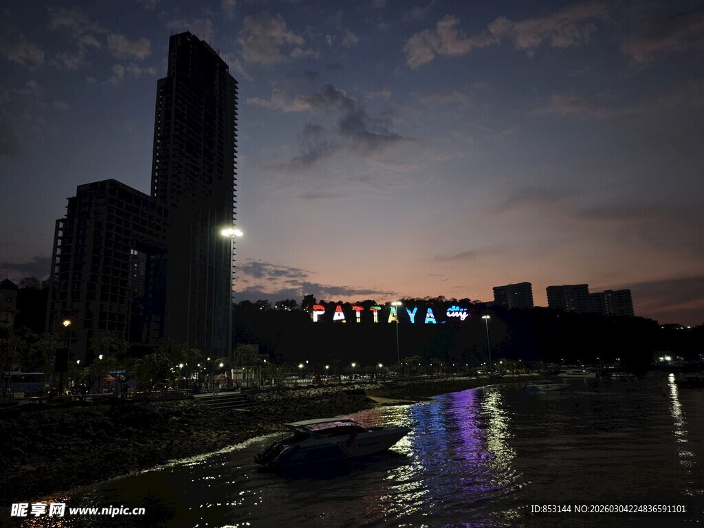 芭提雅海岸夜景