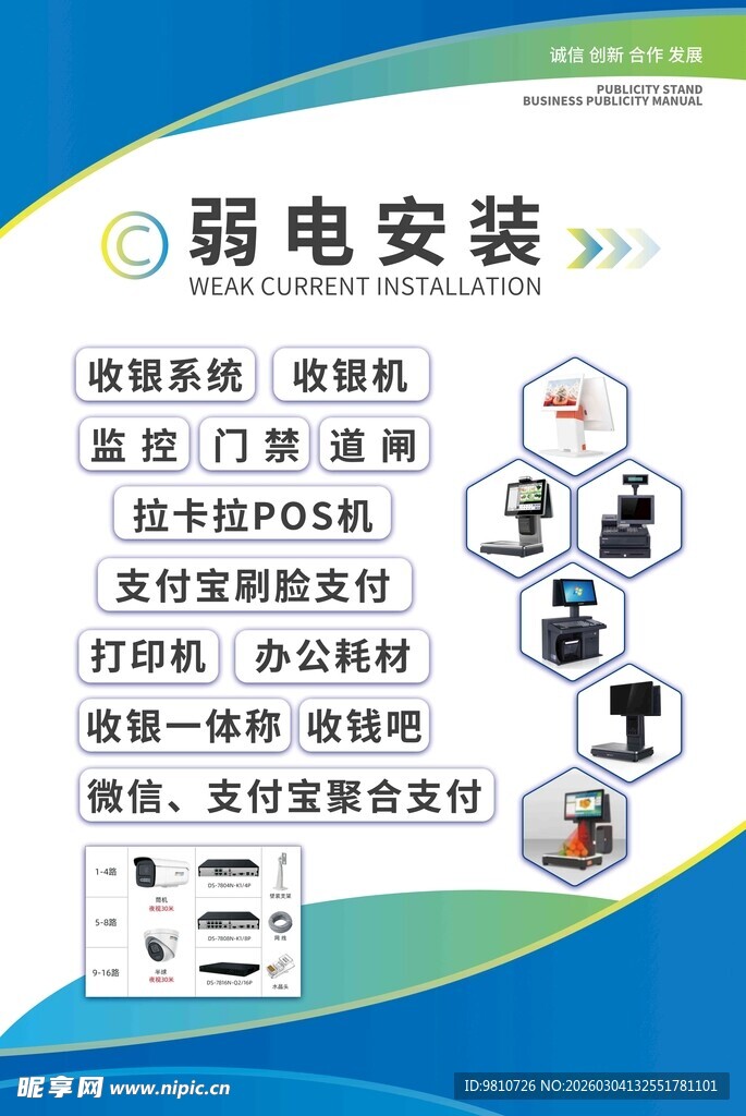 弱电安装展板