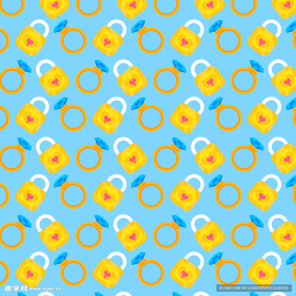 蓝色背景的卡通图案