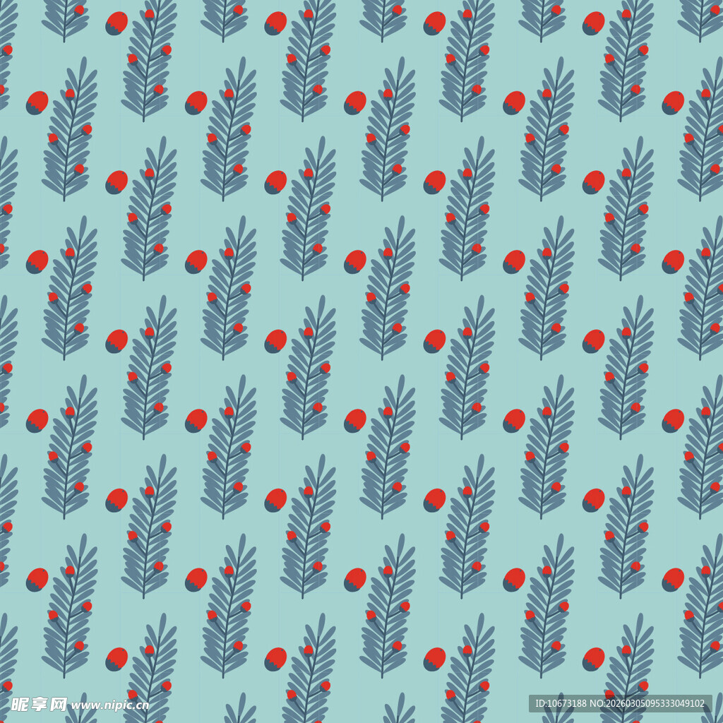 浅蓝色底仙人掌图案纹理