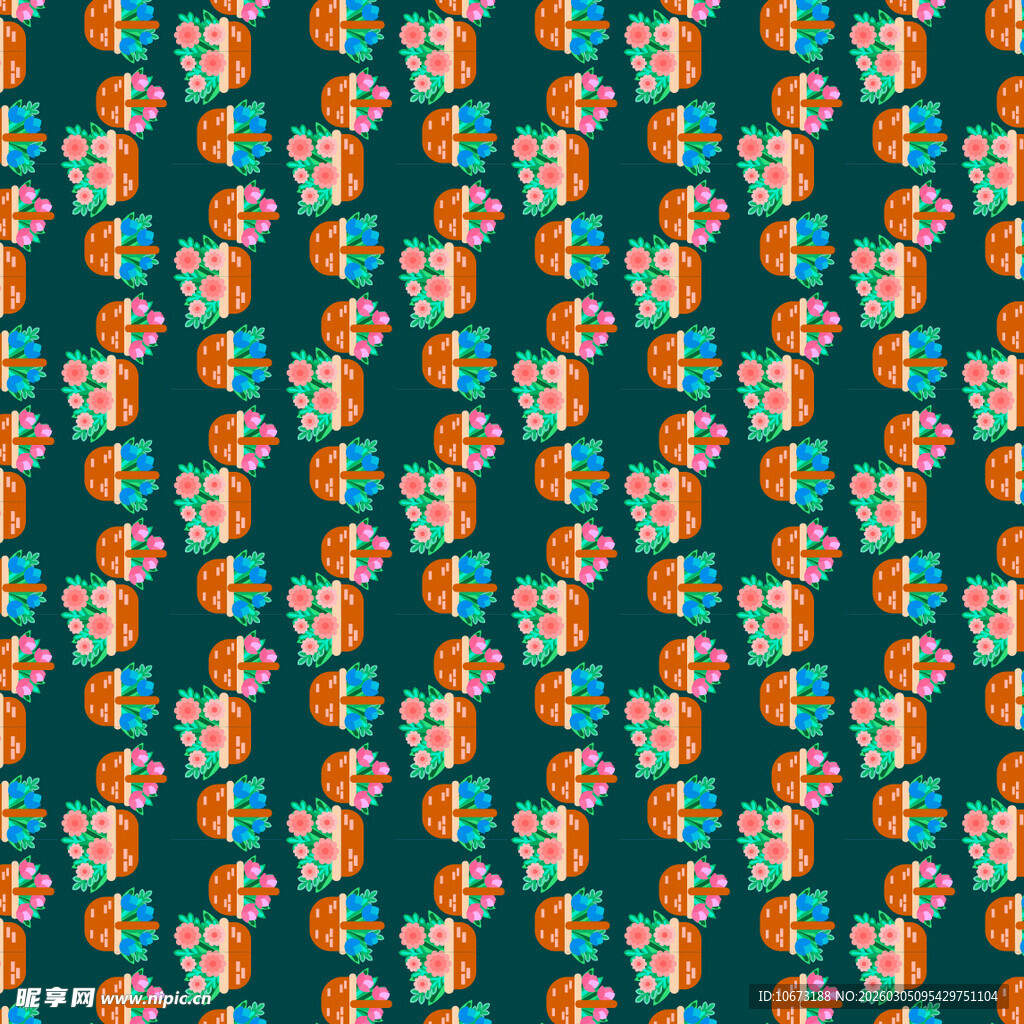 多彩卡通图案背景纹理