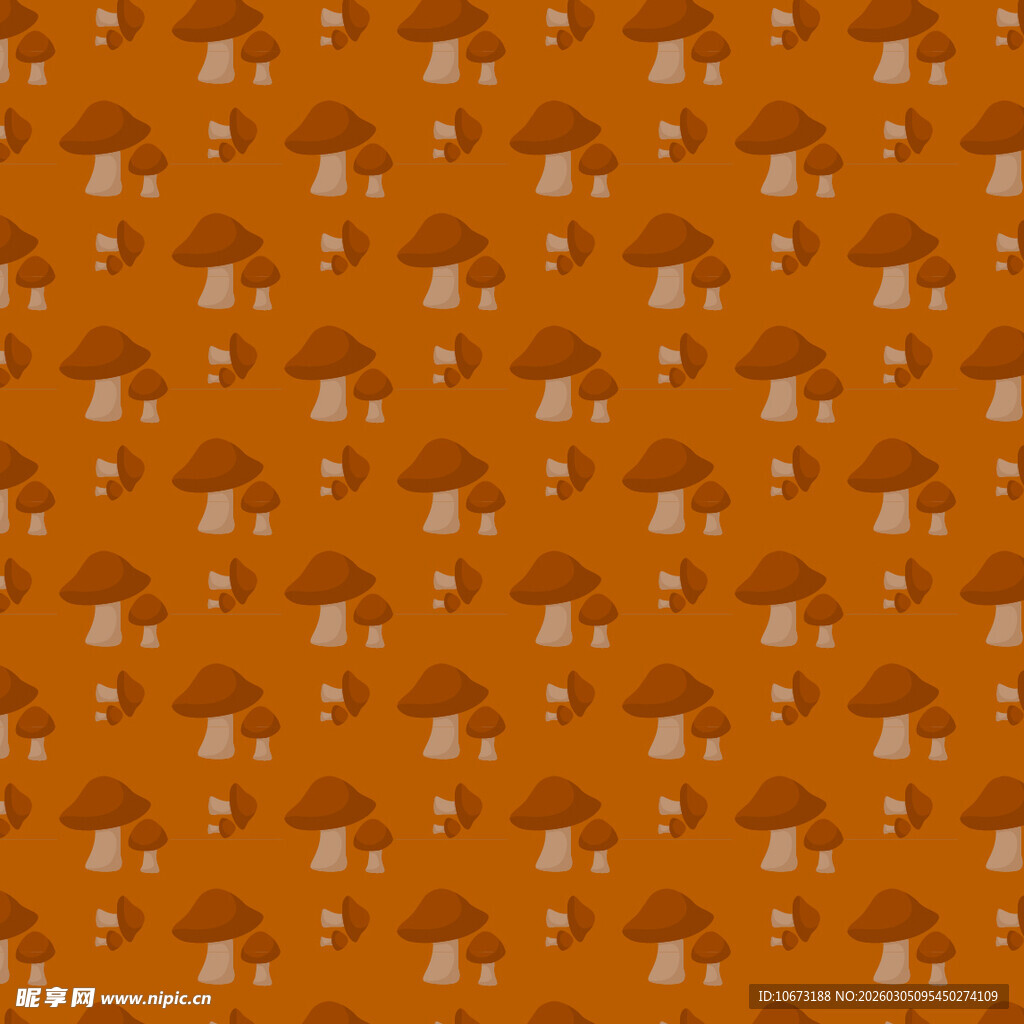 橙色蘑菇图案纹理背景