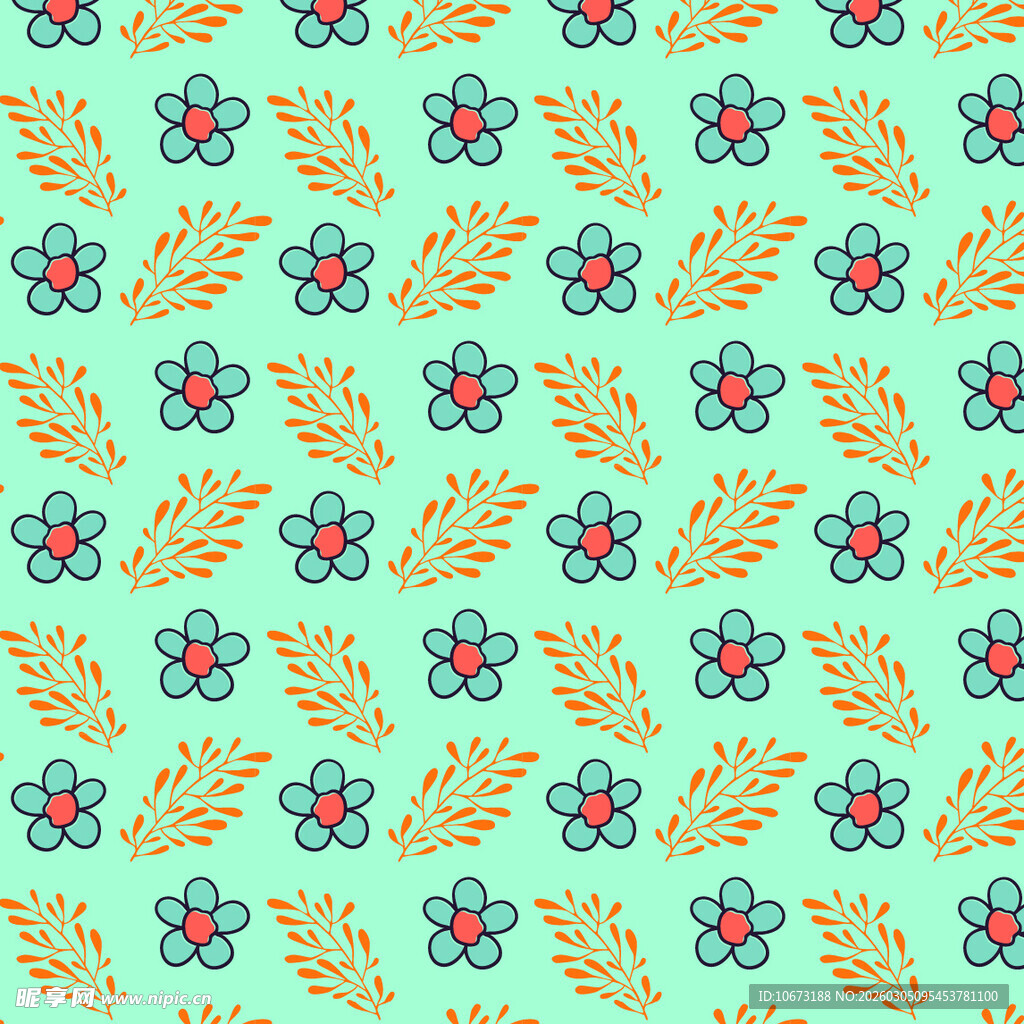 清新花卉图案背景