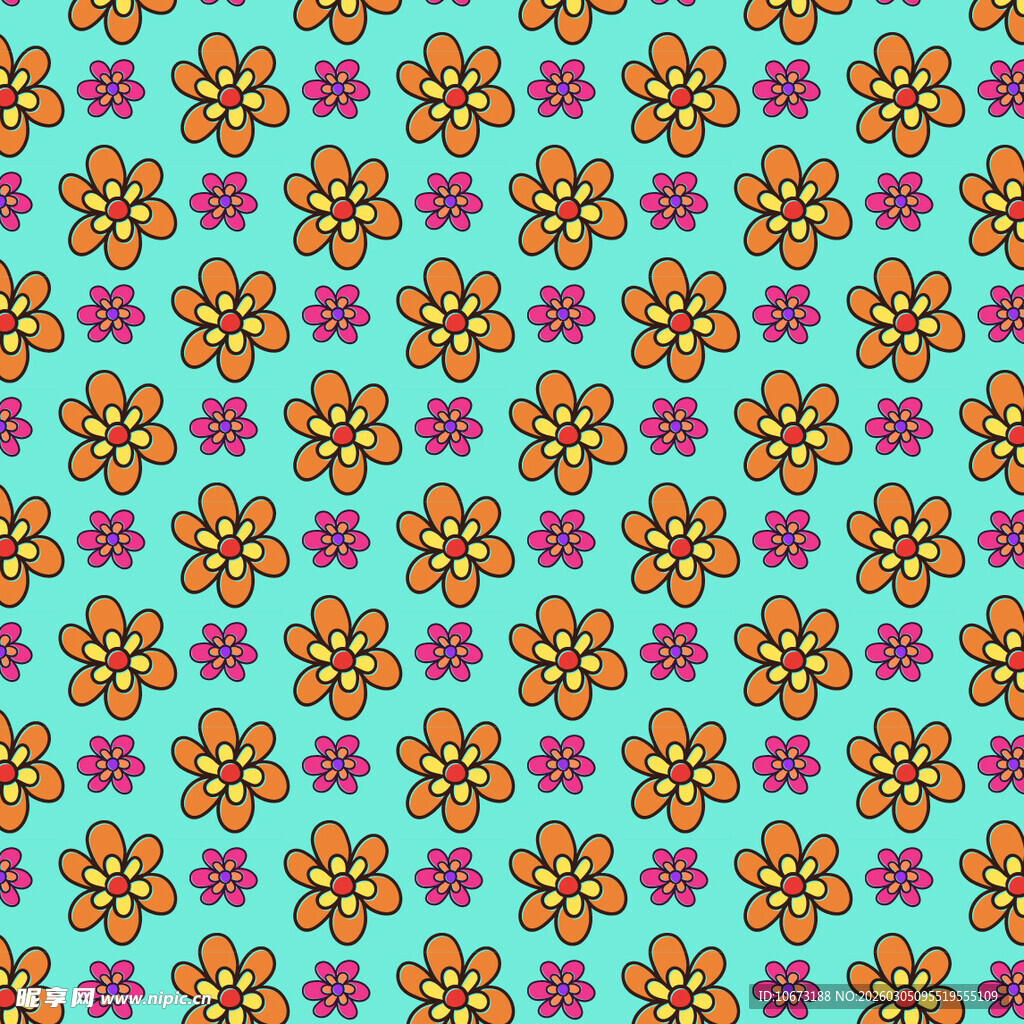 多彩花卉图案背景