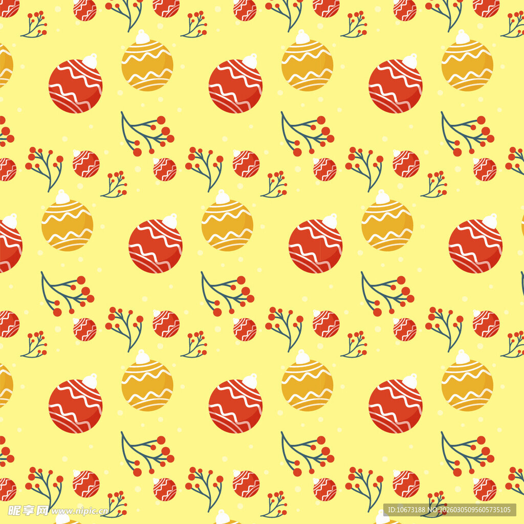 黄色背景水果音符图案