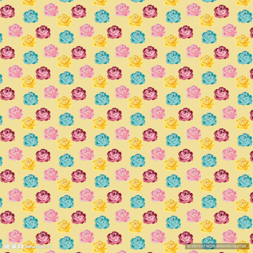 可爱多彩卡通图案背景