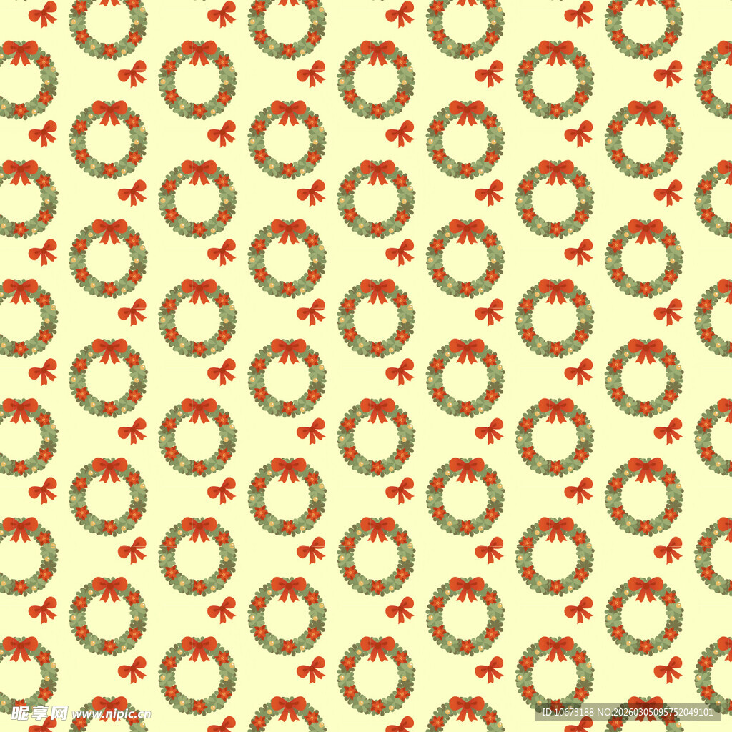 圣诞花环图案背景纹理