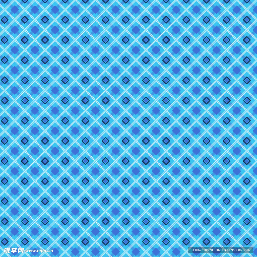 蓝色方格几何图案背景