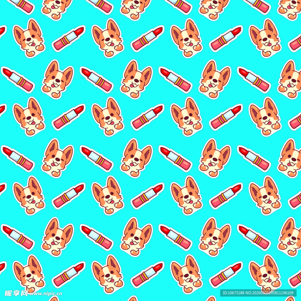 兔子与胶囊的趣味图案