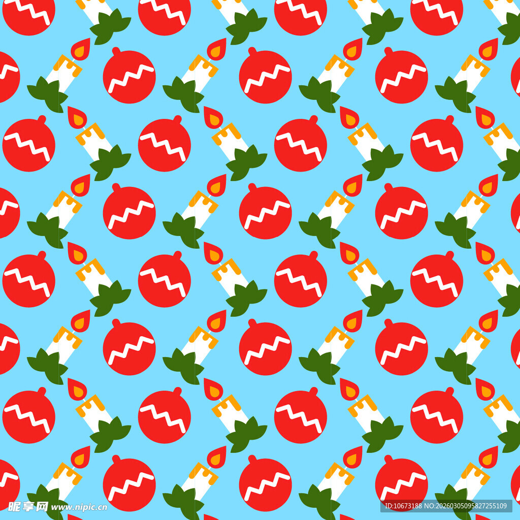 红色圣诞星星花纹图案