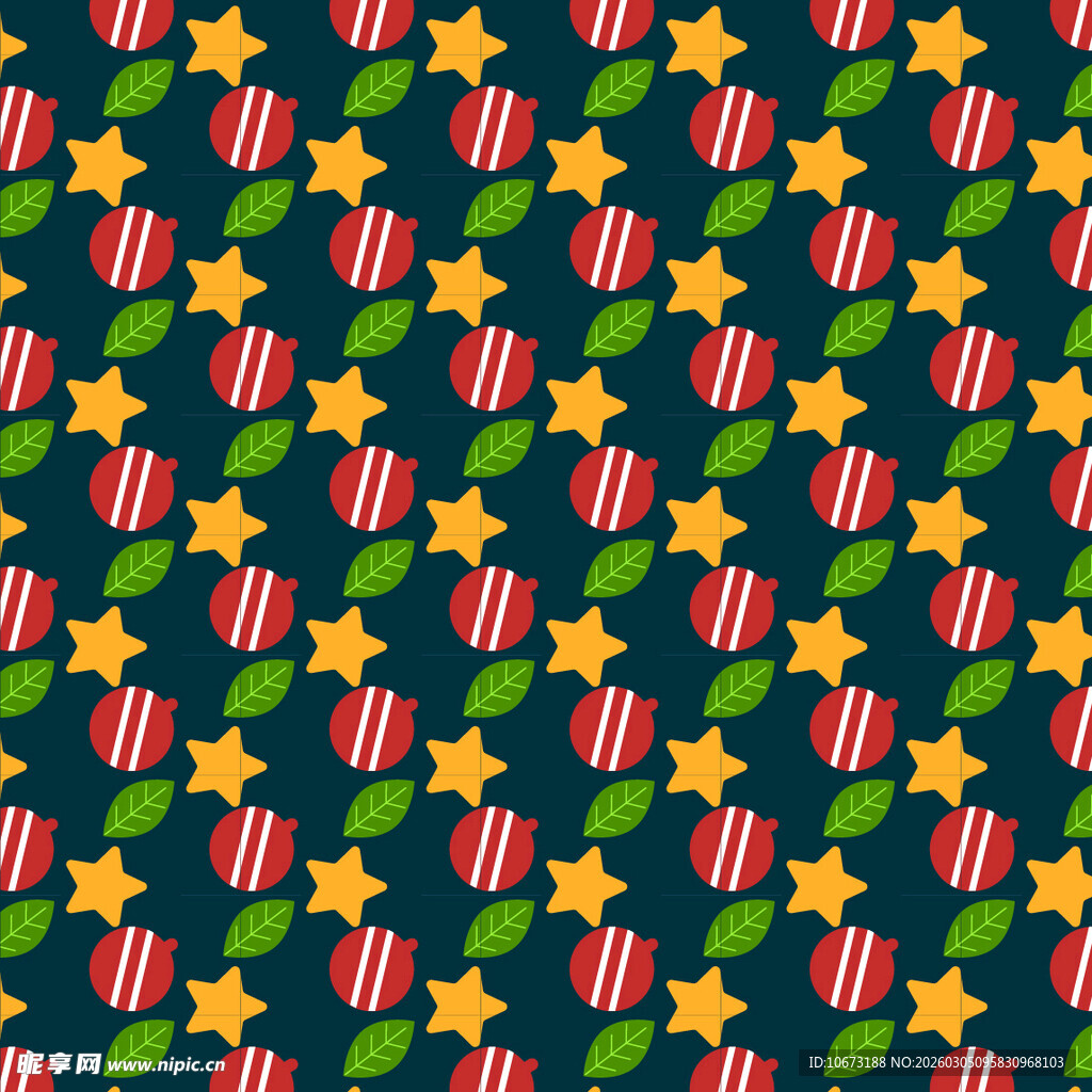 圣诞主题星星条纹图案