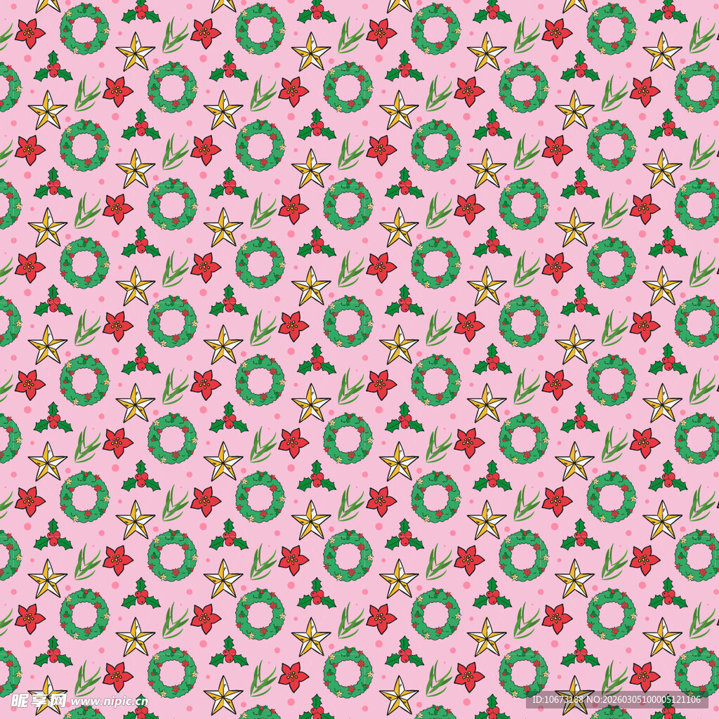 花卉圆环图案背景纹理