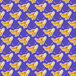 蓝色背景的折纸鸟图案