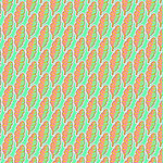清新绿橙相间鱼鳞纹图案