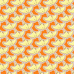 橙黄相间的可爱卡通图案