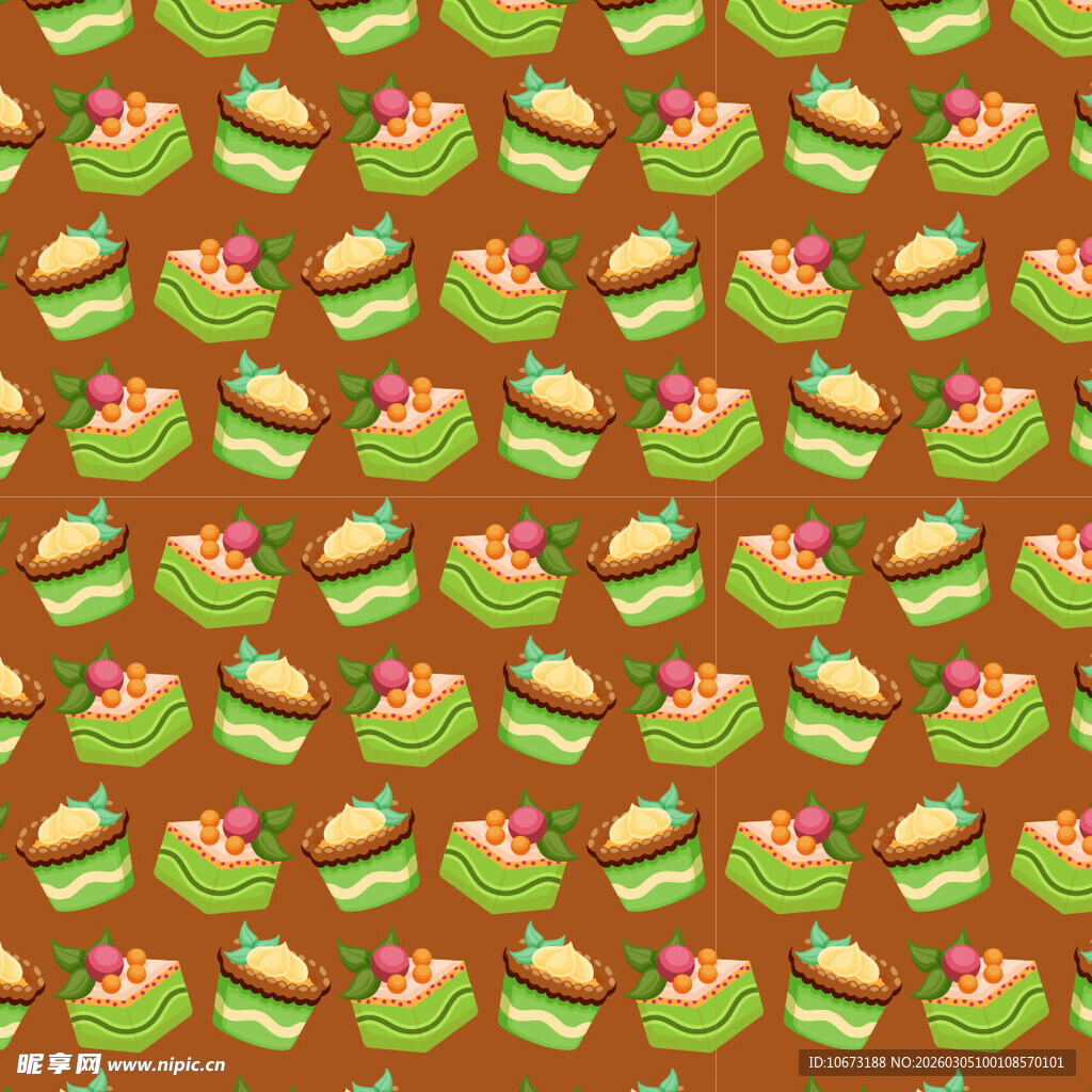 绿色甜点图案背景纹理