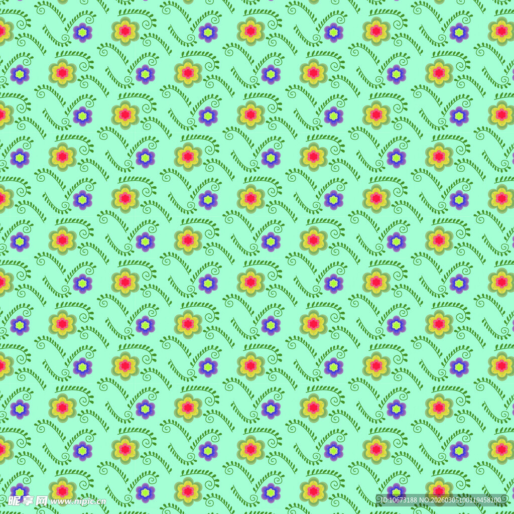 清新花卉图案背景纹理