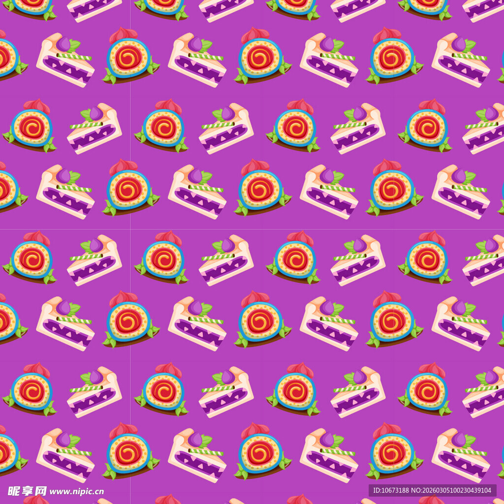 紫色背景多彩图案无缝纹理