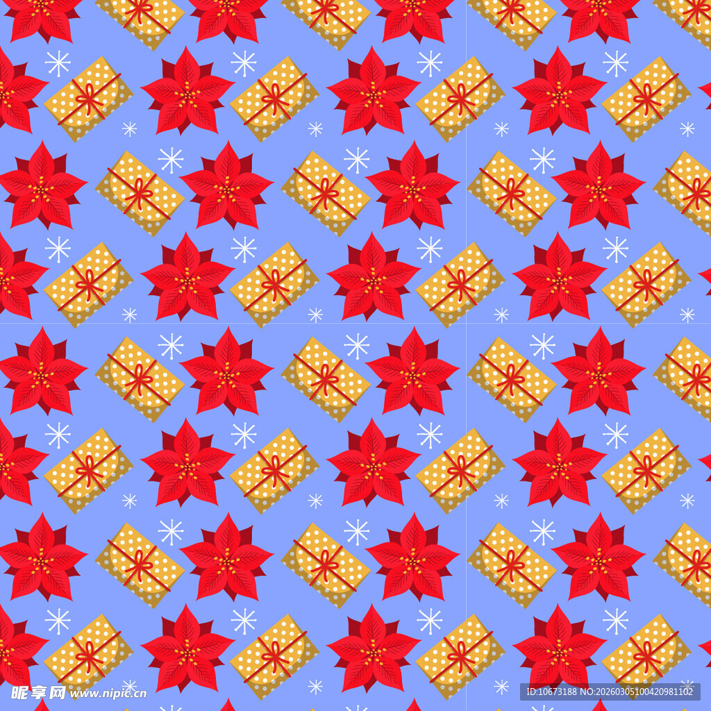 节日礼物枫叶图案背景