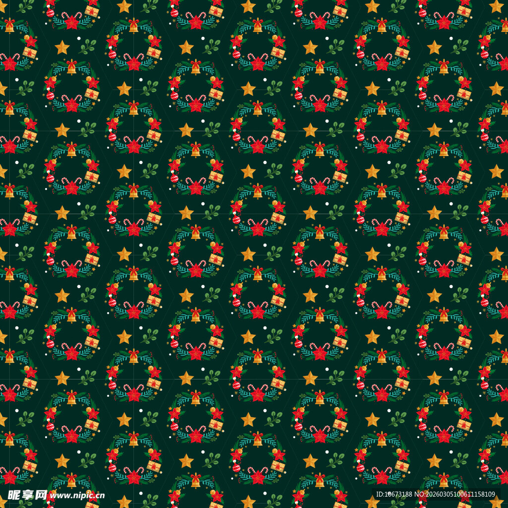 圣诞风多彩图案背景