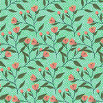 清新花卉绿植无缝图案