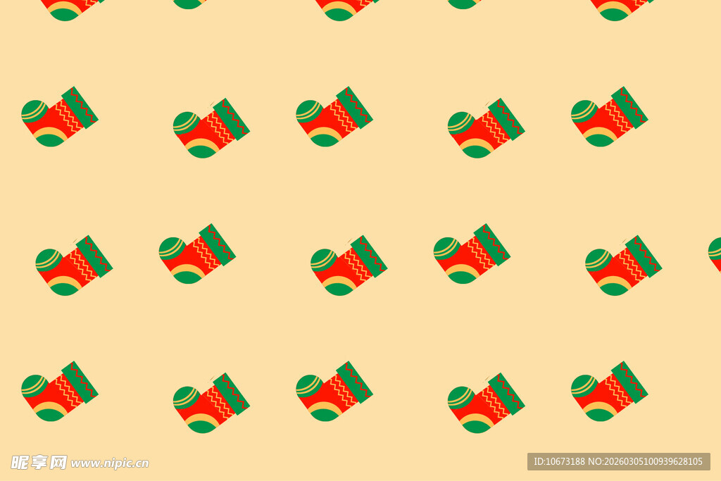 圣诞铃铛图案背景纹理