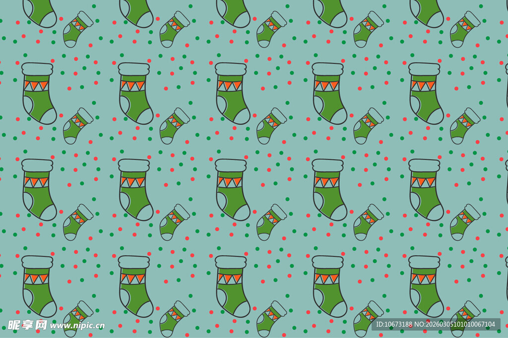 圣诞袜图案背景图