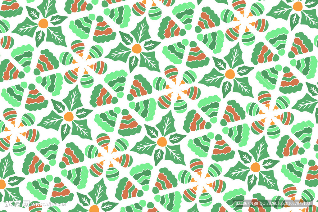 绿色几何图案装饰背景图