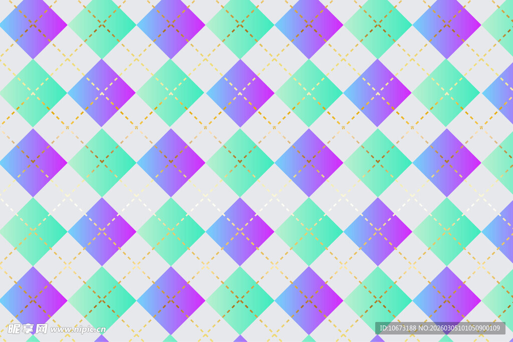 几何菱形多彩无缝图案