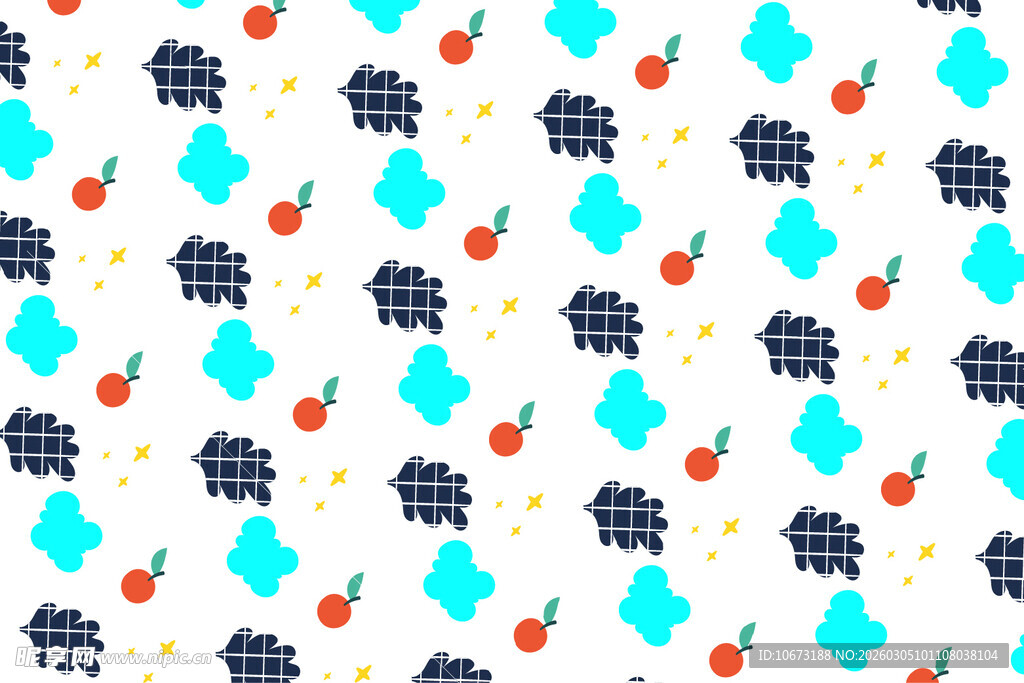 几何图案彩色无缝背景图