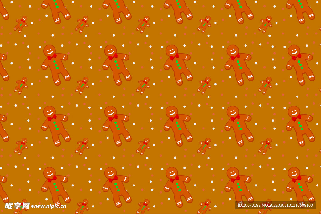 橙色底点缀红色图案纹理