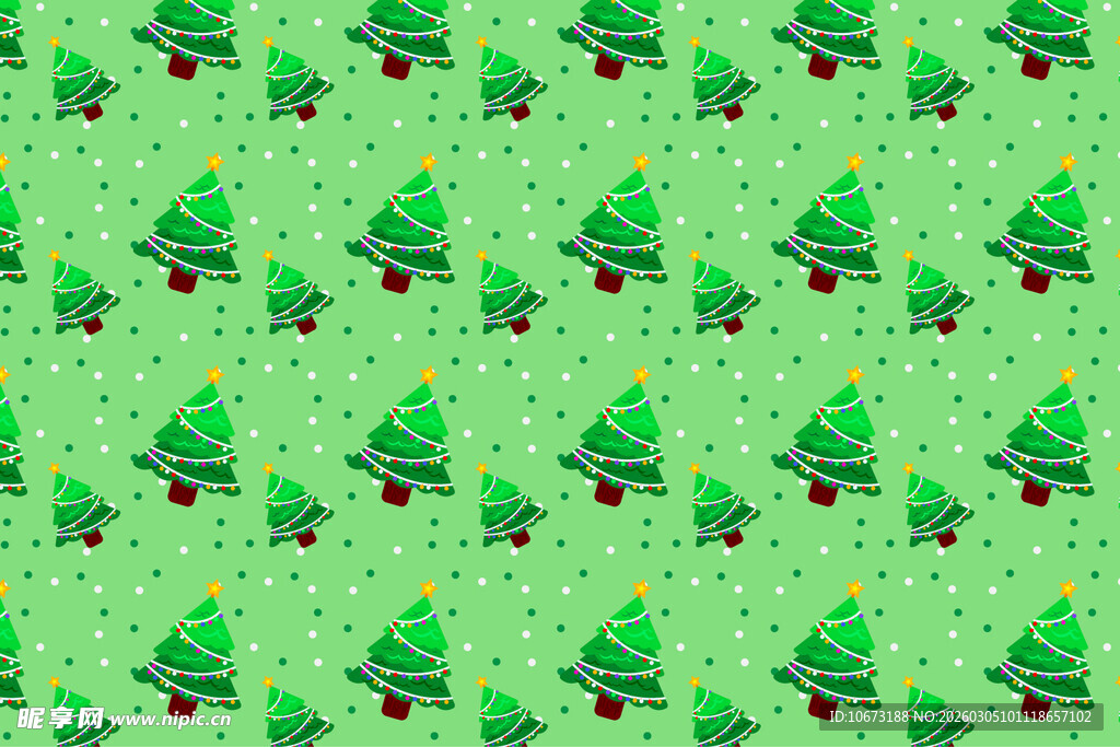 绿色圣诞树图案背景